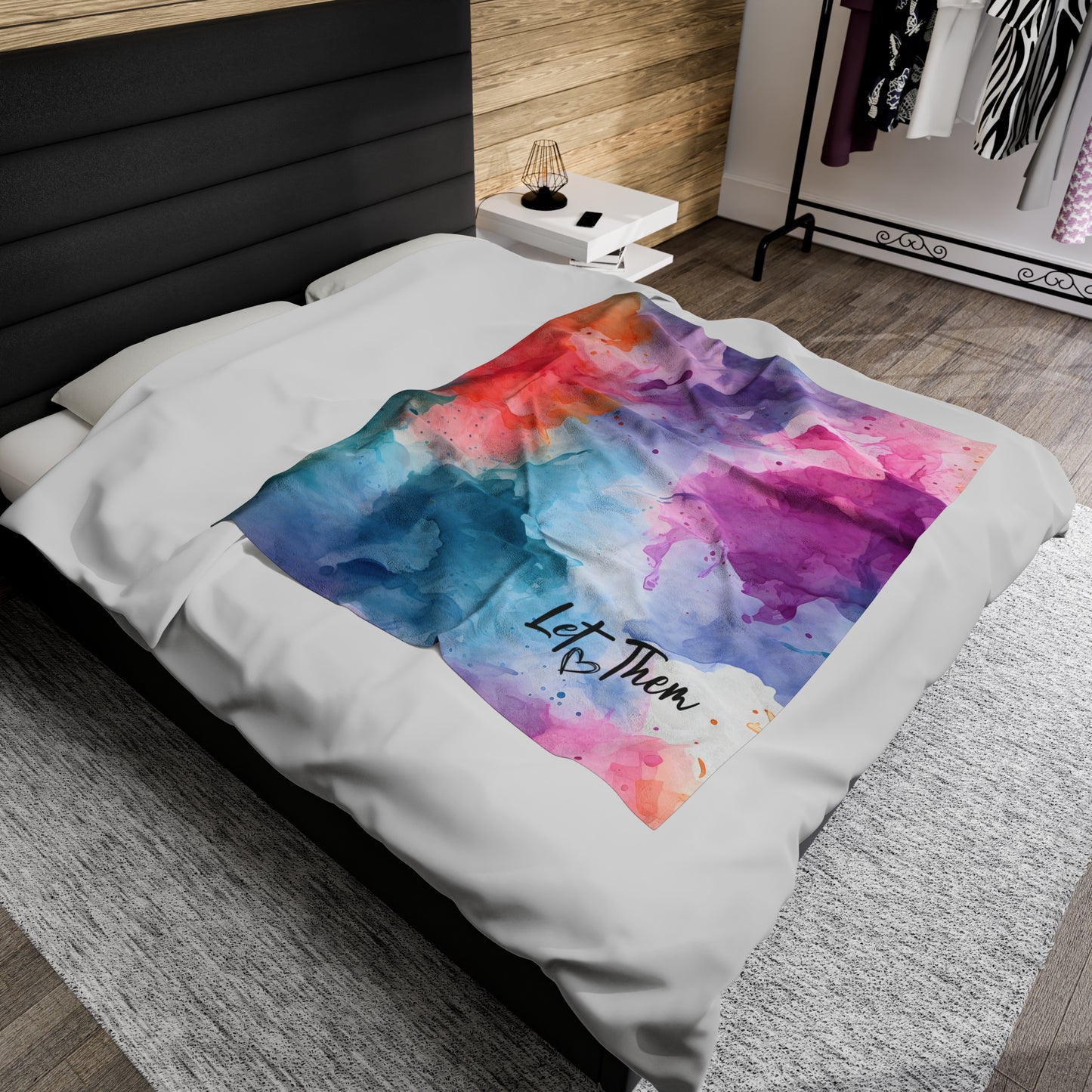 Let Them Velveteen Plush Blanket