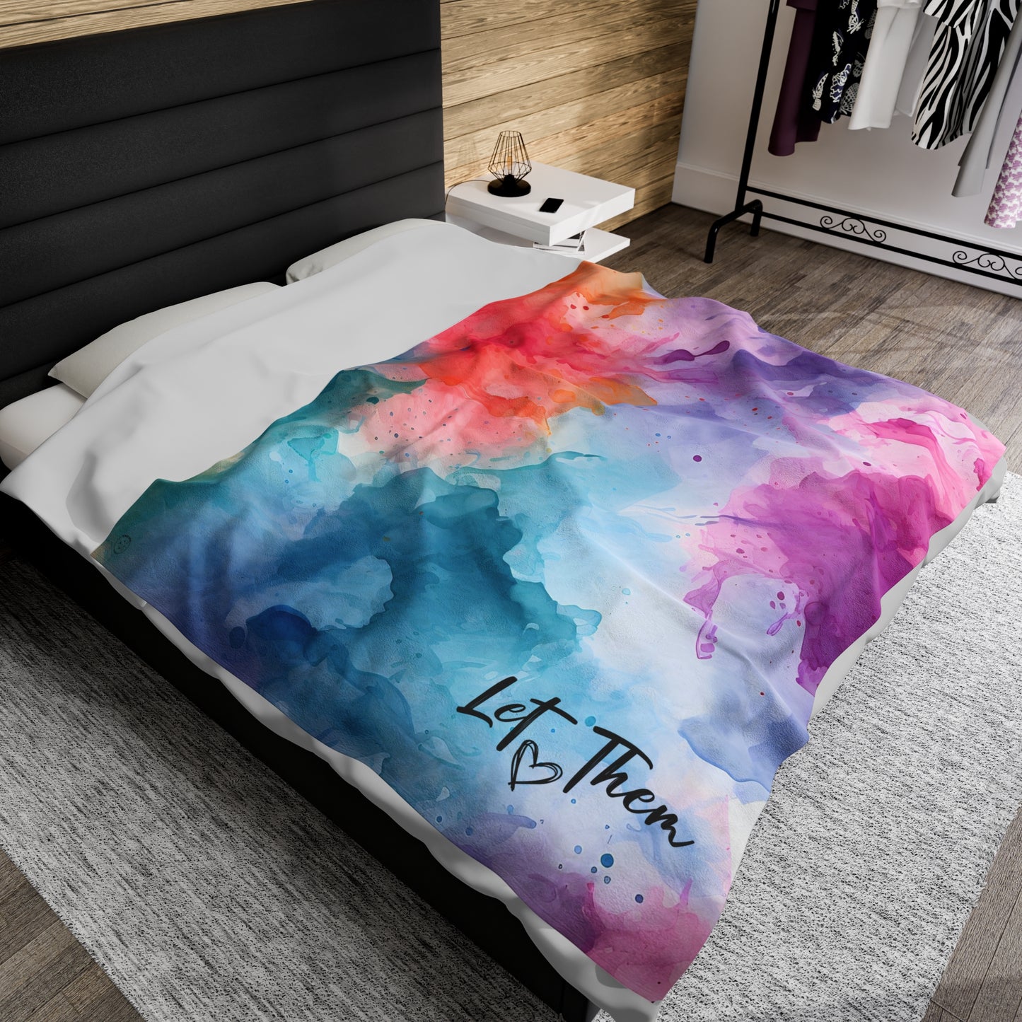 Let Them Velveteen Plush Blanket