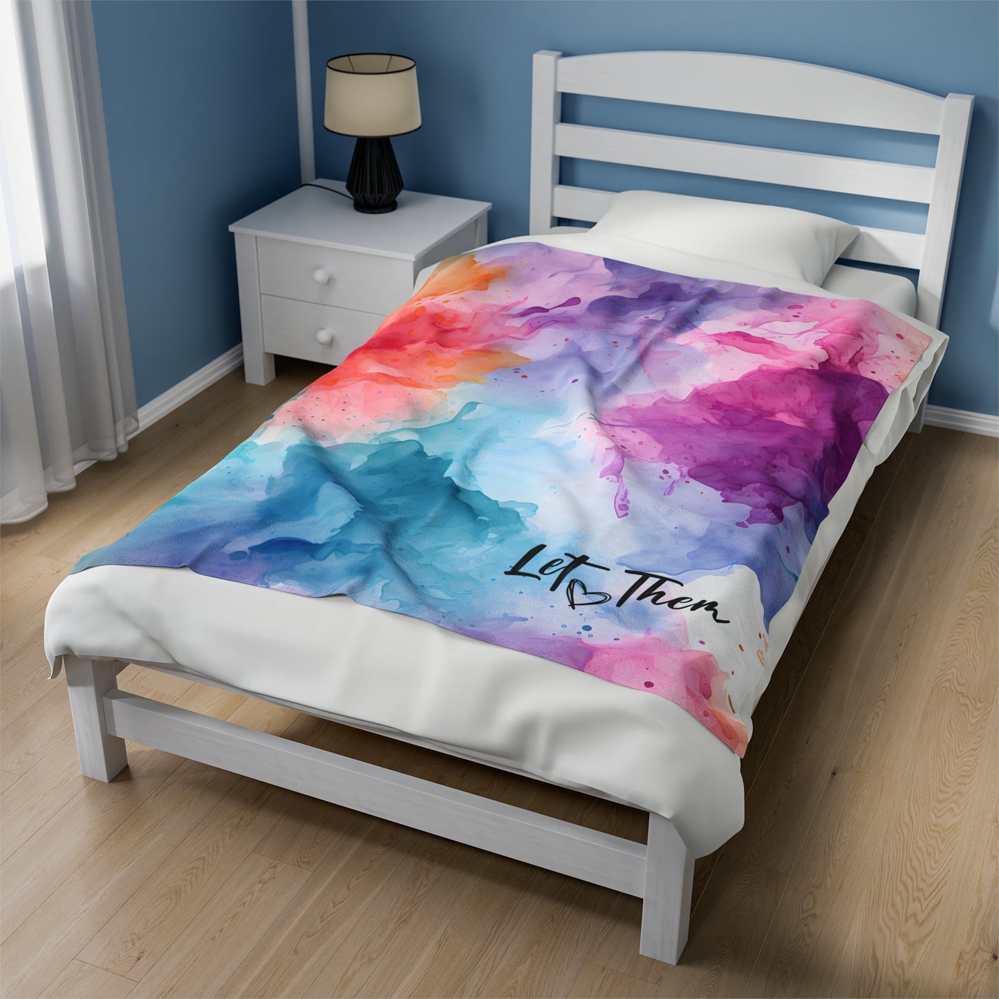 Let Them Velveteen Plush Blanket