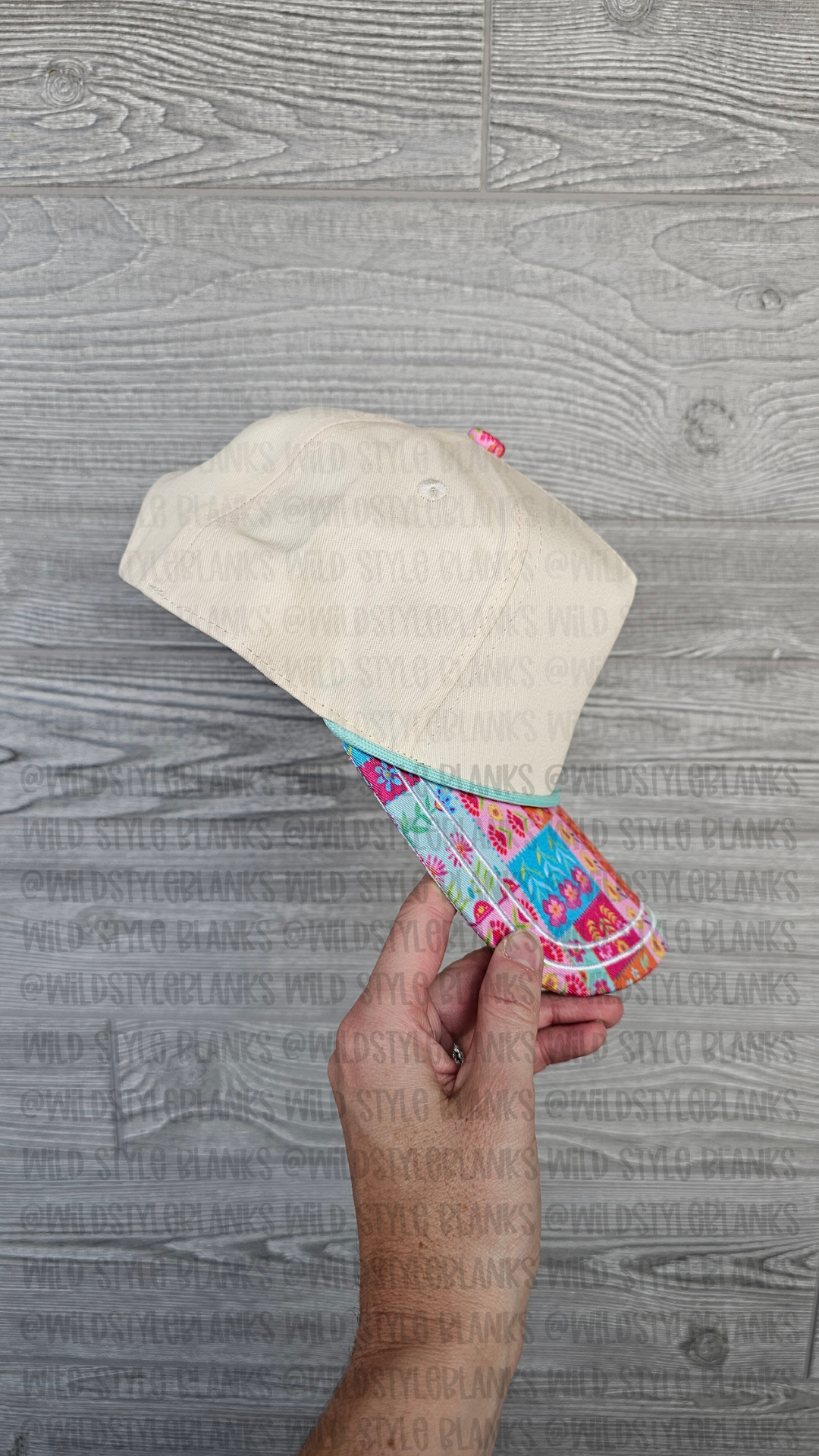 Wild Flowers Patchwork Blank Trucker Hat