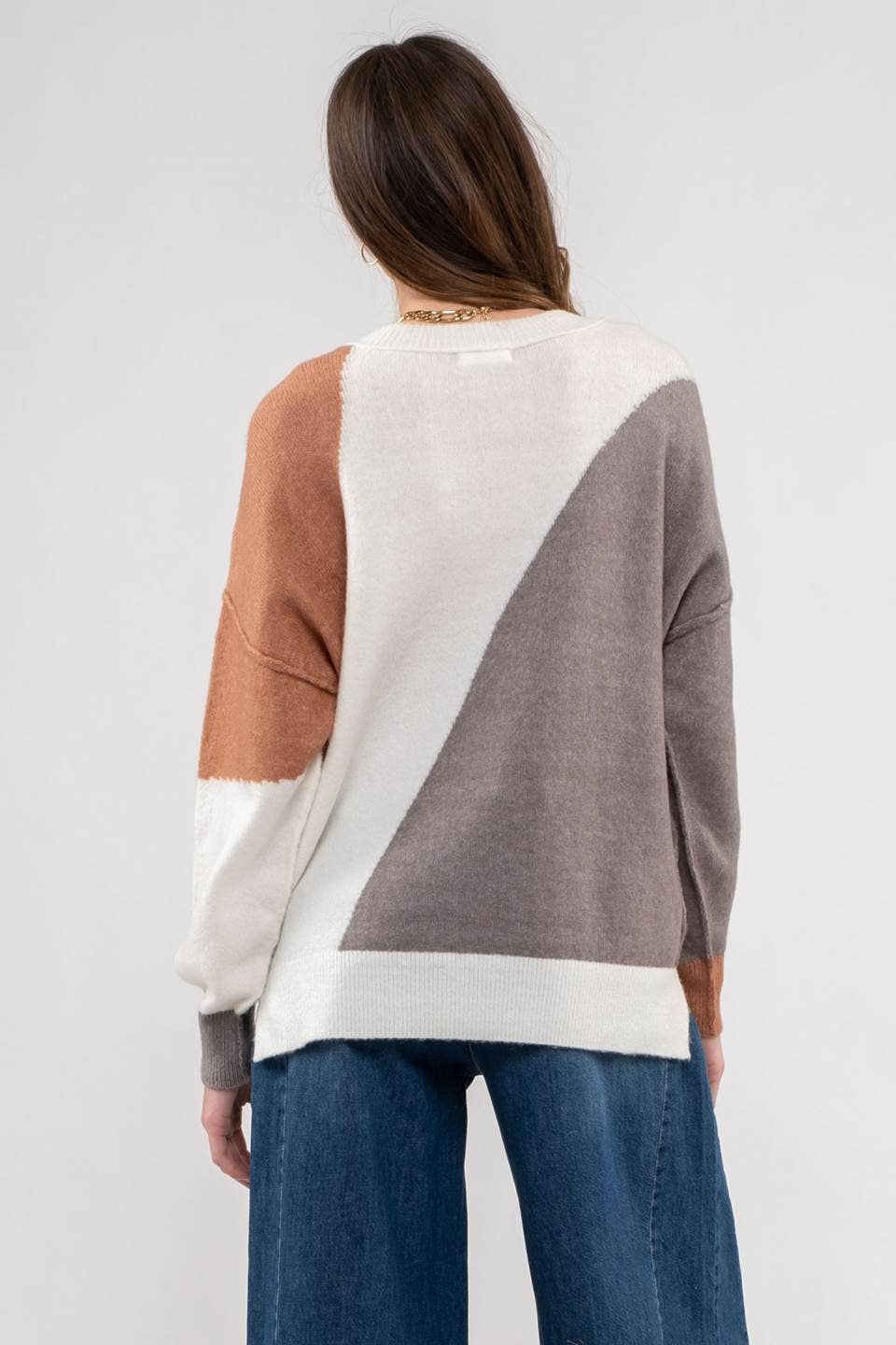 COLORBLOCK KNIT SWEATER