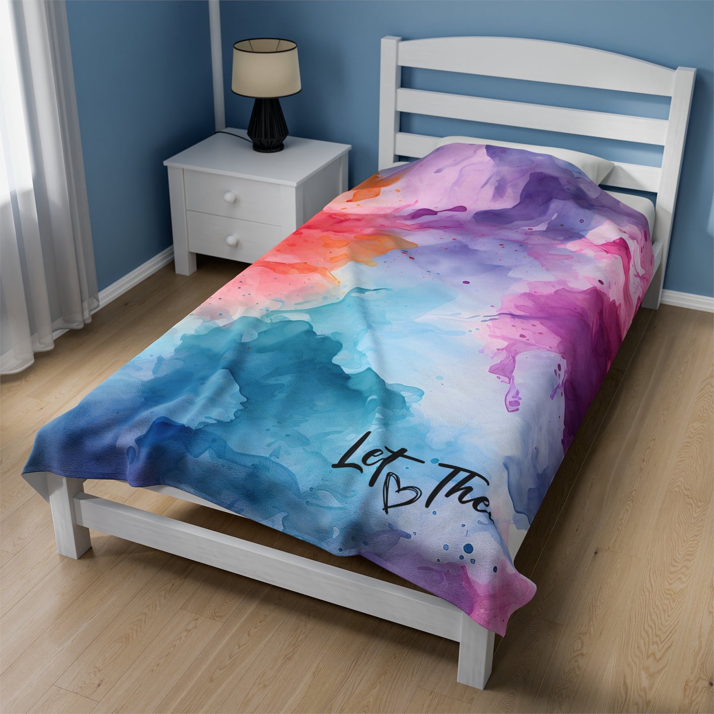 Let Them Velveteen Plush Blanket