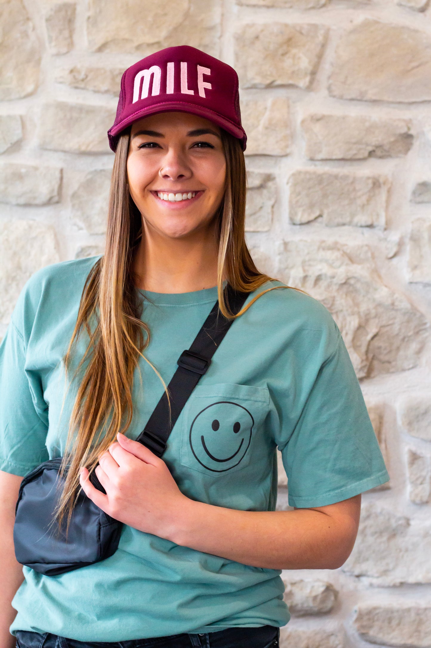 Karma Graphic Pocket Tee - Cyprus Green
