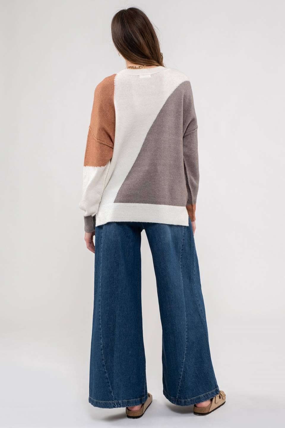 COLORBLOCK KNIT SWEATER