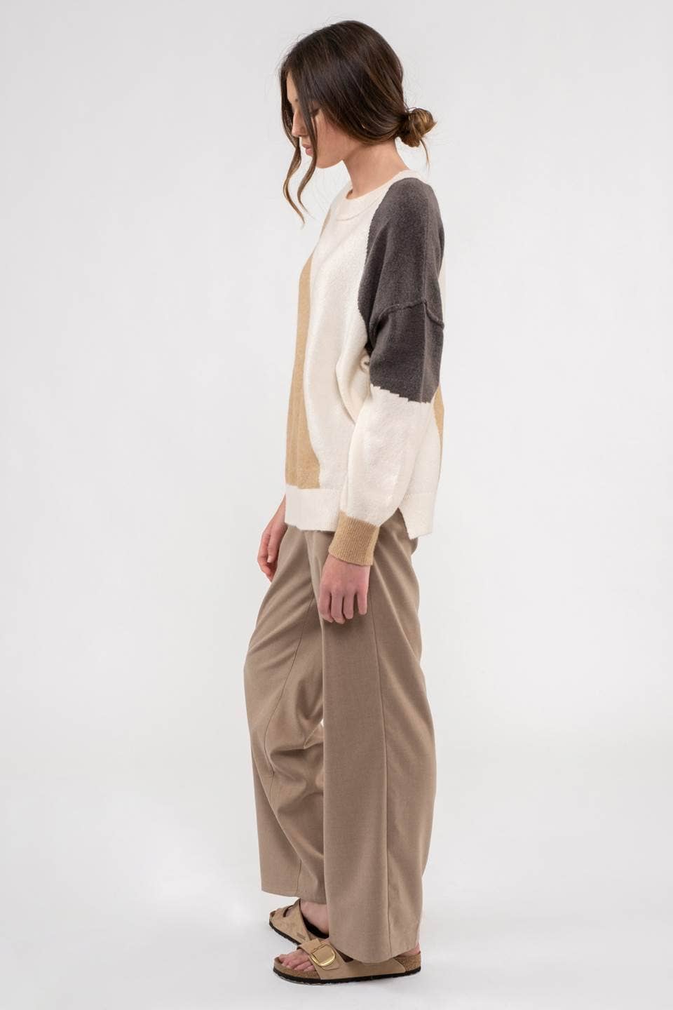 COLORBLOCK KNIT SWEATER