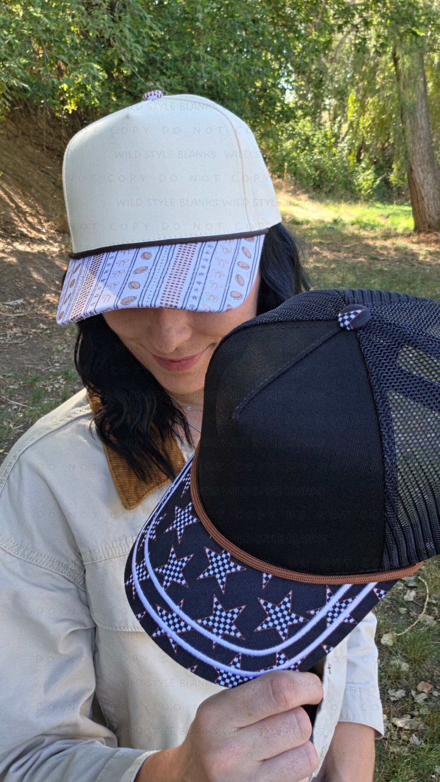 Cutesy Football Blank Trucker Hat