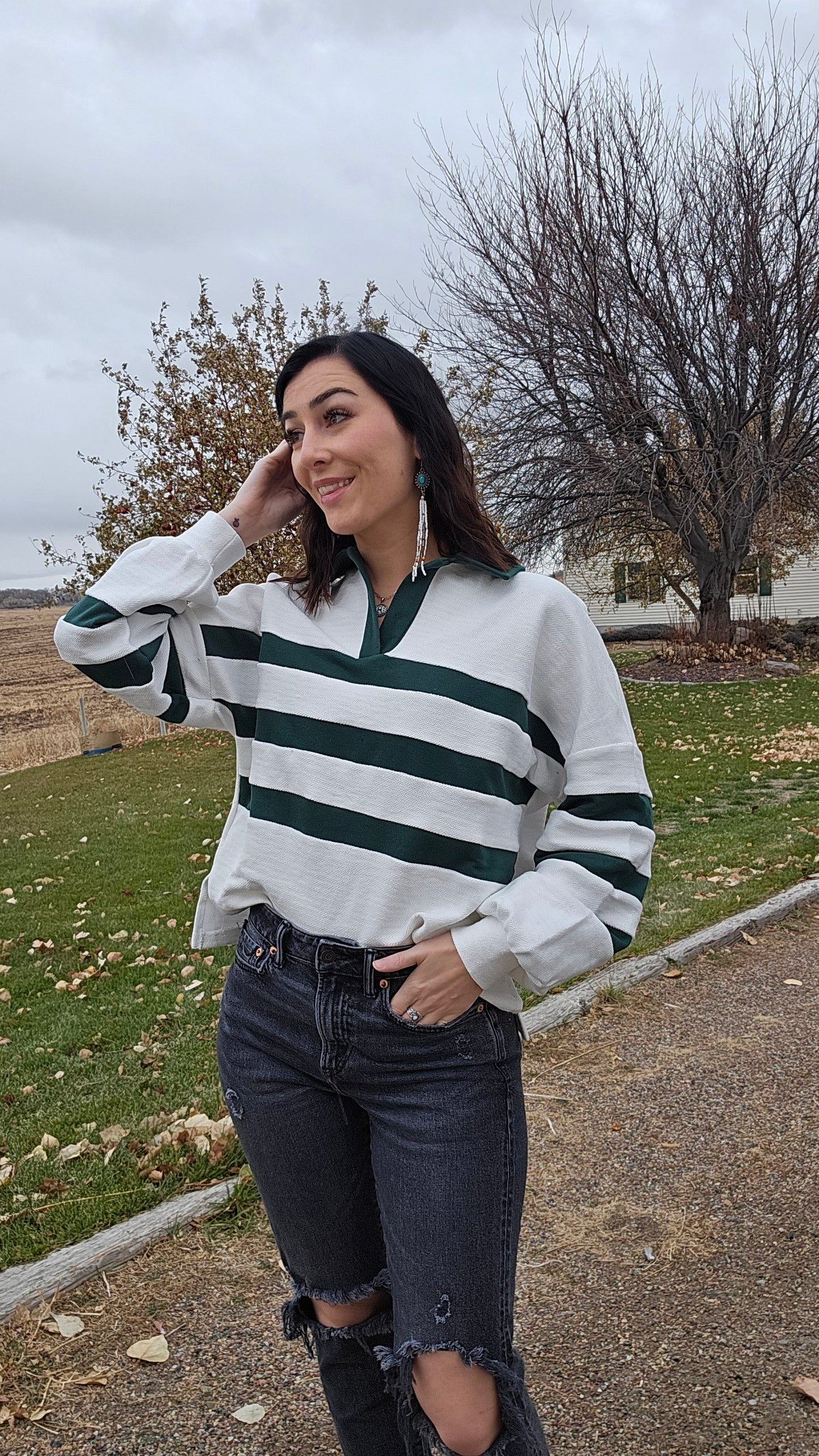 The Jordan Jaqcuard & Striped Pullover