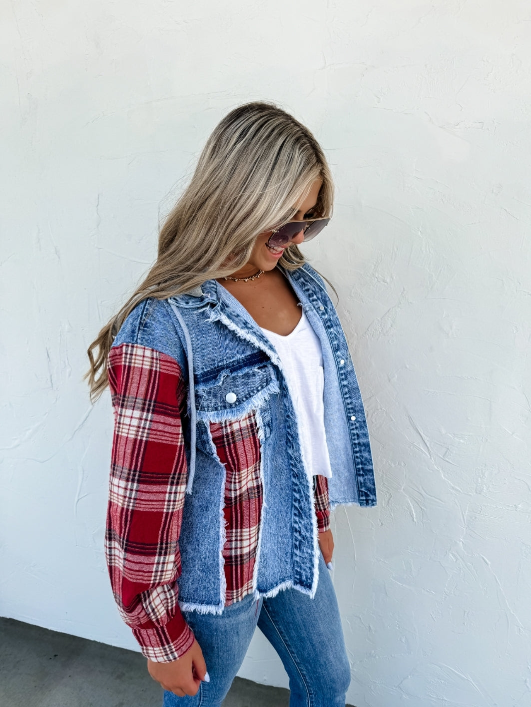 Asher Plaid/Denim Jacket