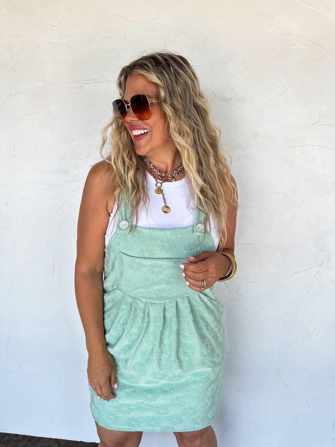 Daisy Me Rollin' Overall Dress