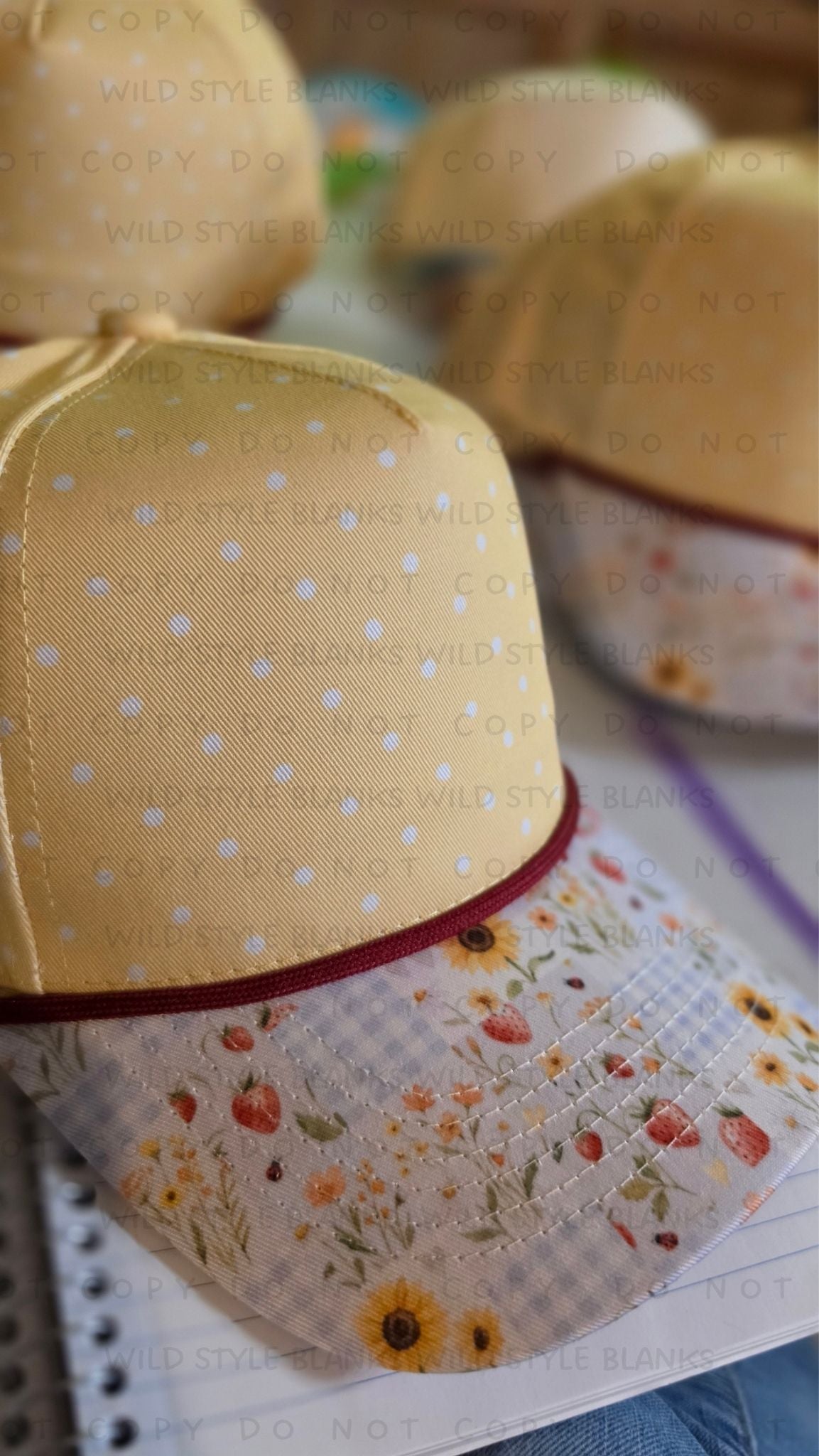 Strawberry Patch Blank Trucker Hat