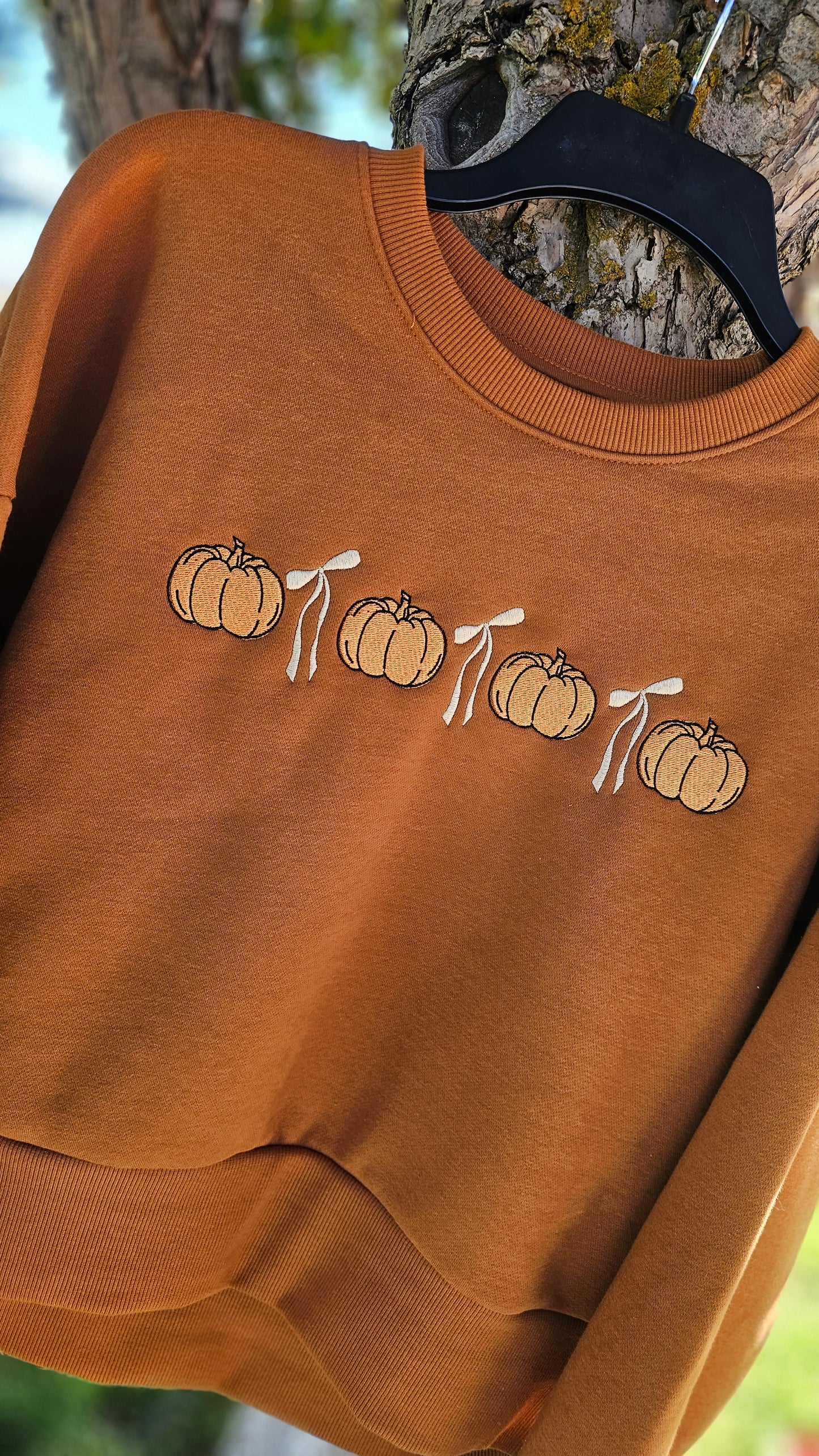Pumpkin Cutie Mid-Length Crewneck Sweatshirt