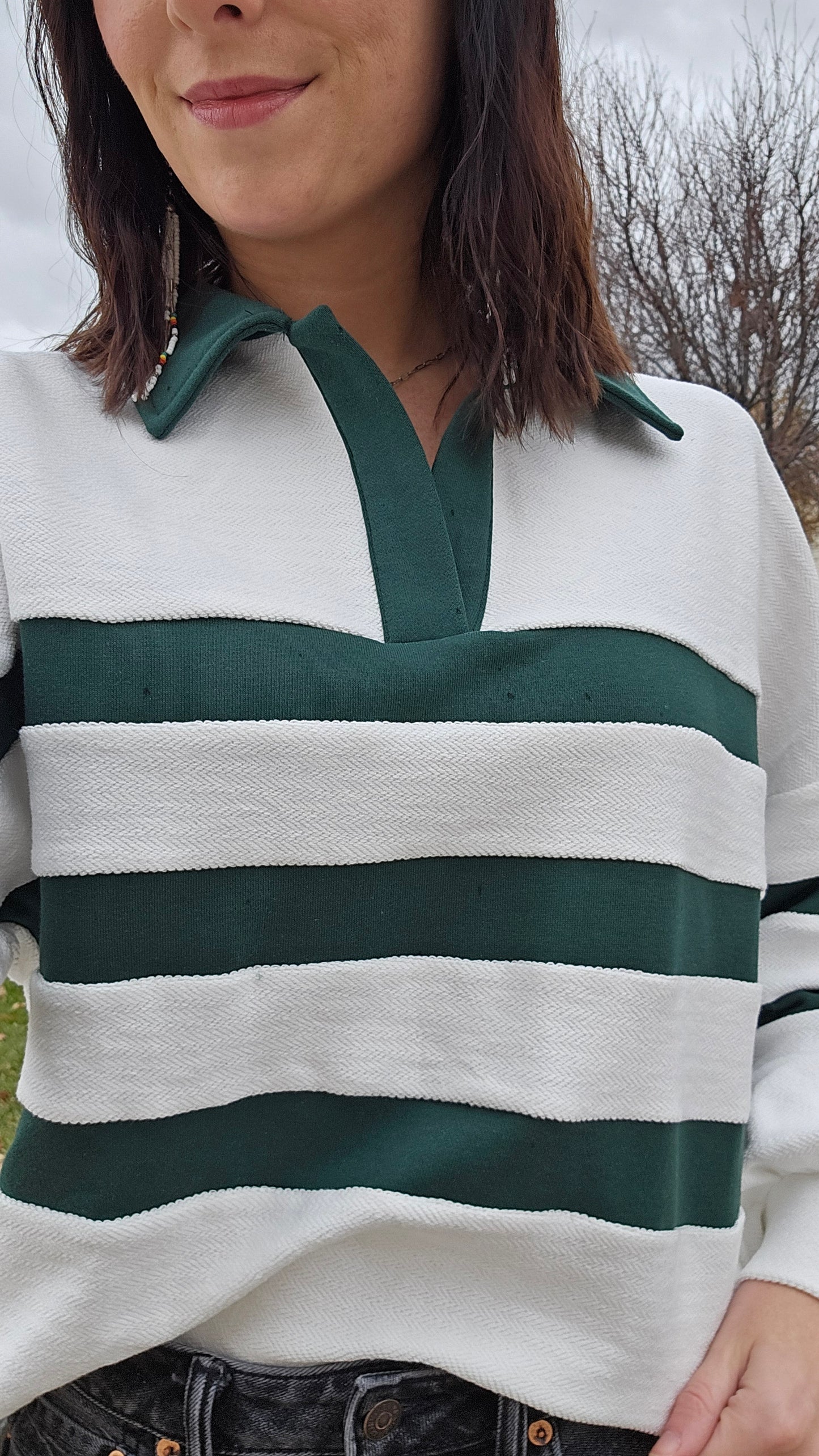 The Jordan Jaqcuard & Striped Pullover