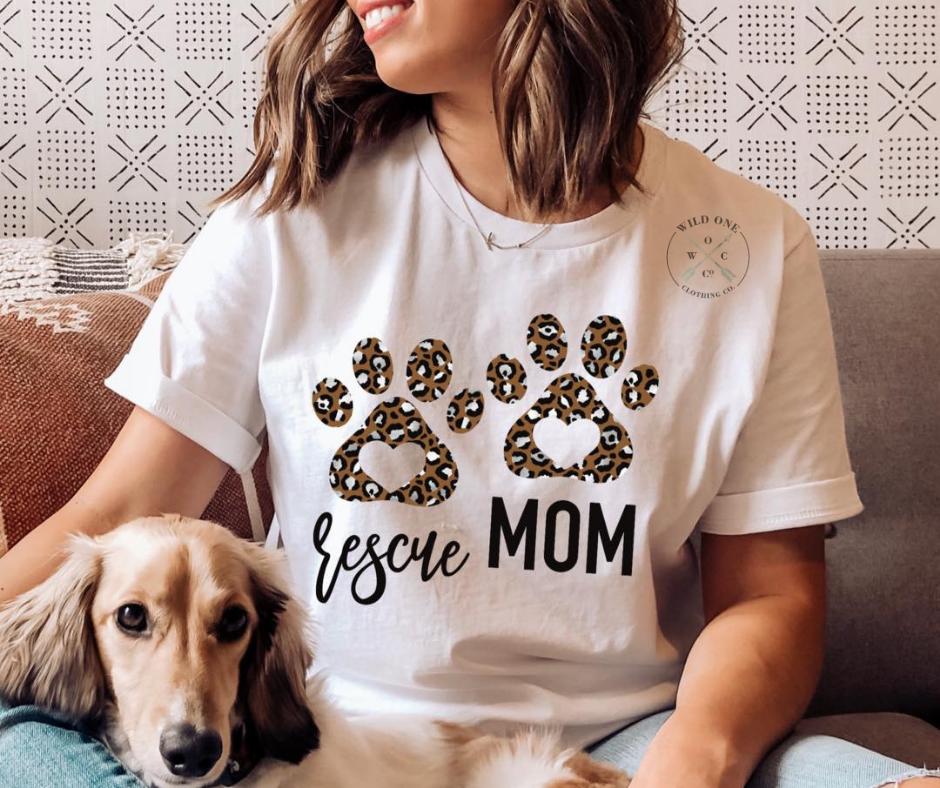 Rescue Mom- Full Color Screen Print Graphic Add on