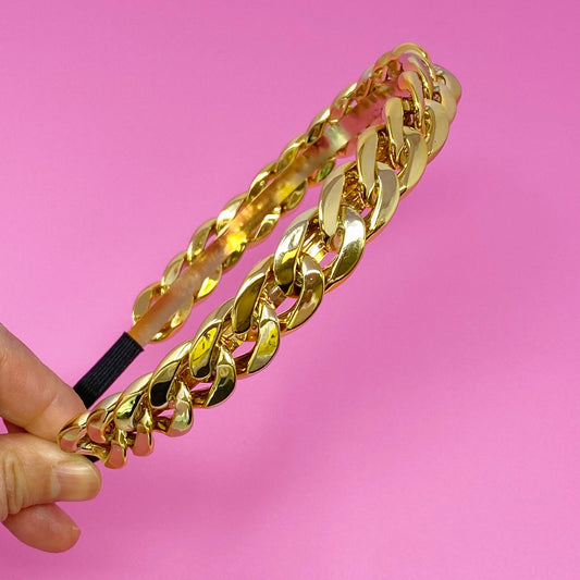 Zenon Chain Headband - Gold