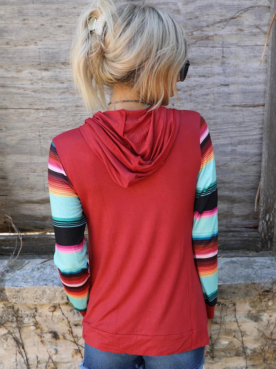 Western Wonder Striped Hoodie