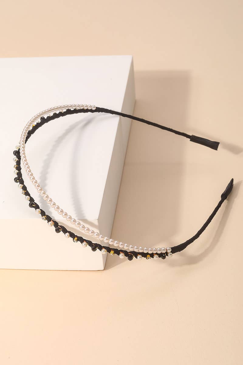 Ariel Pearl Beaded Headband