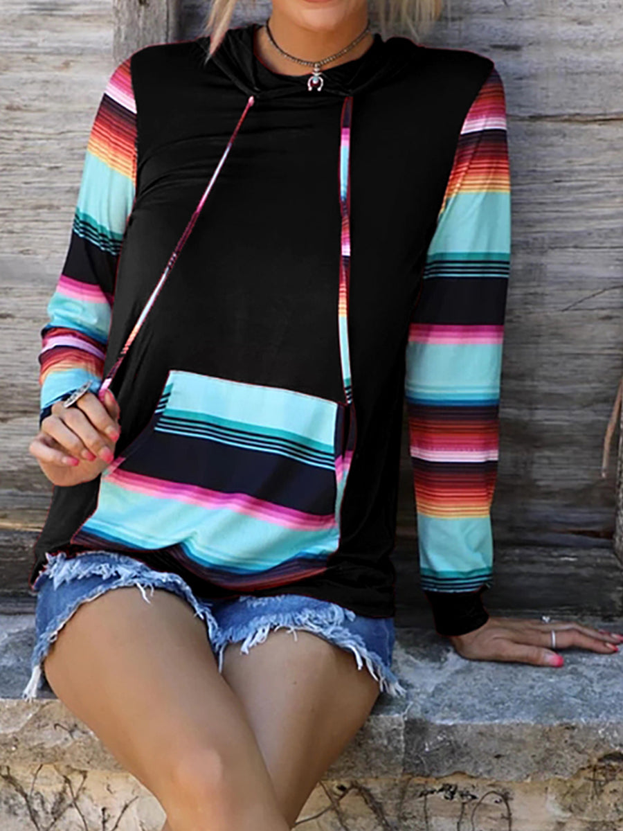 Western Wonder Striped Hoodie