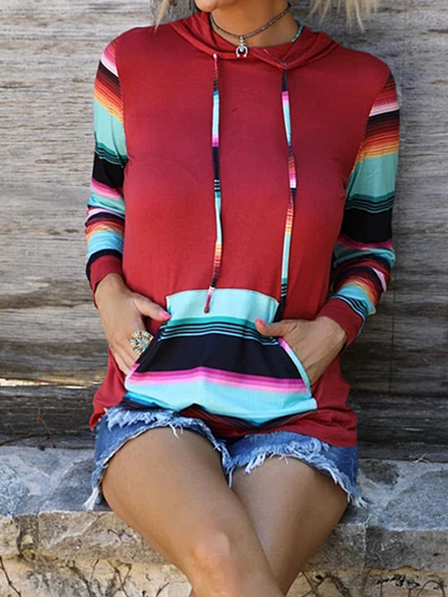 Western Wonder Striped Hoodie