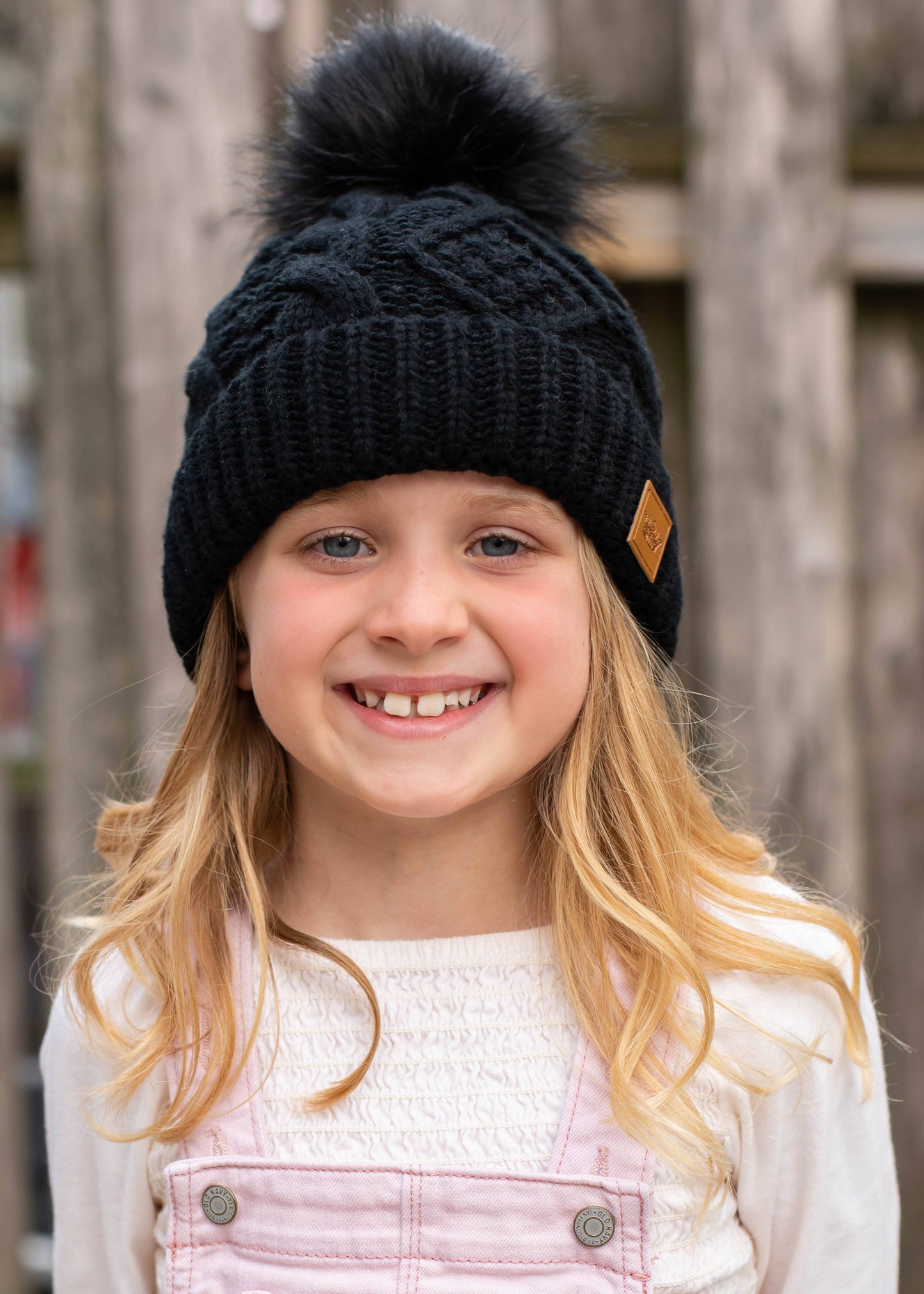 Black Knit Kids Beanie