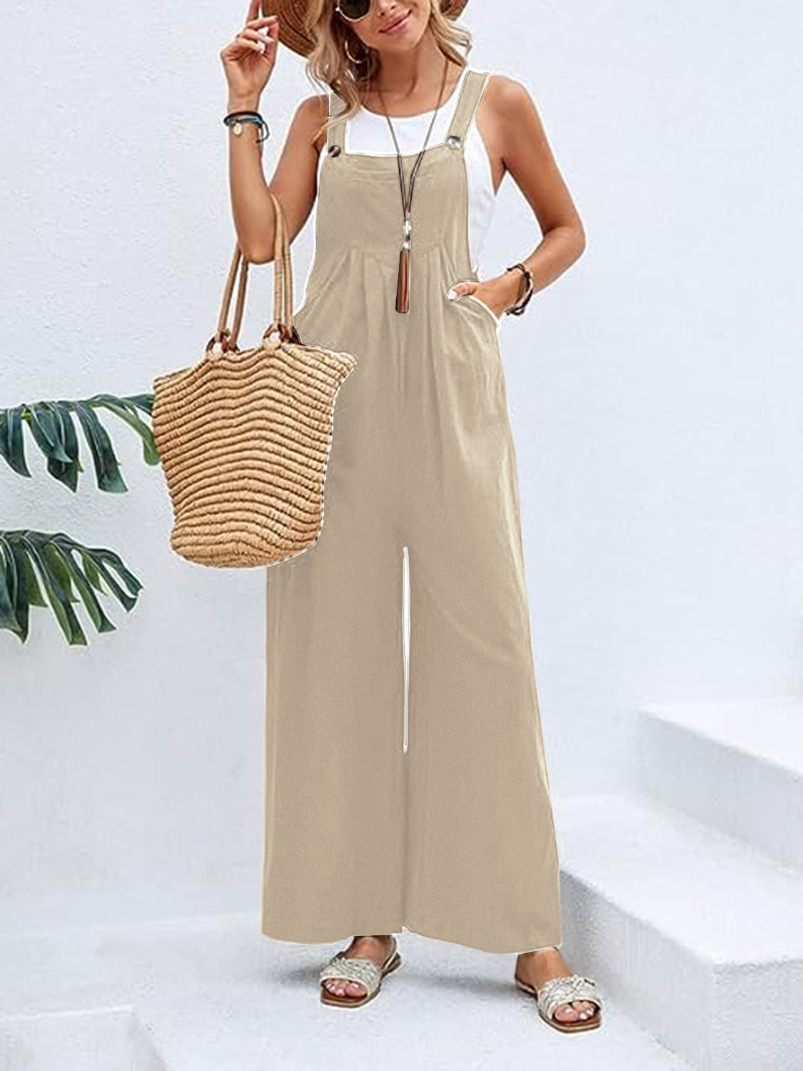 Autumn Leaves Wide Leg Overalls