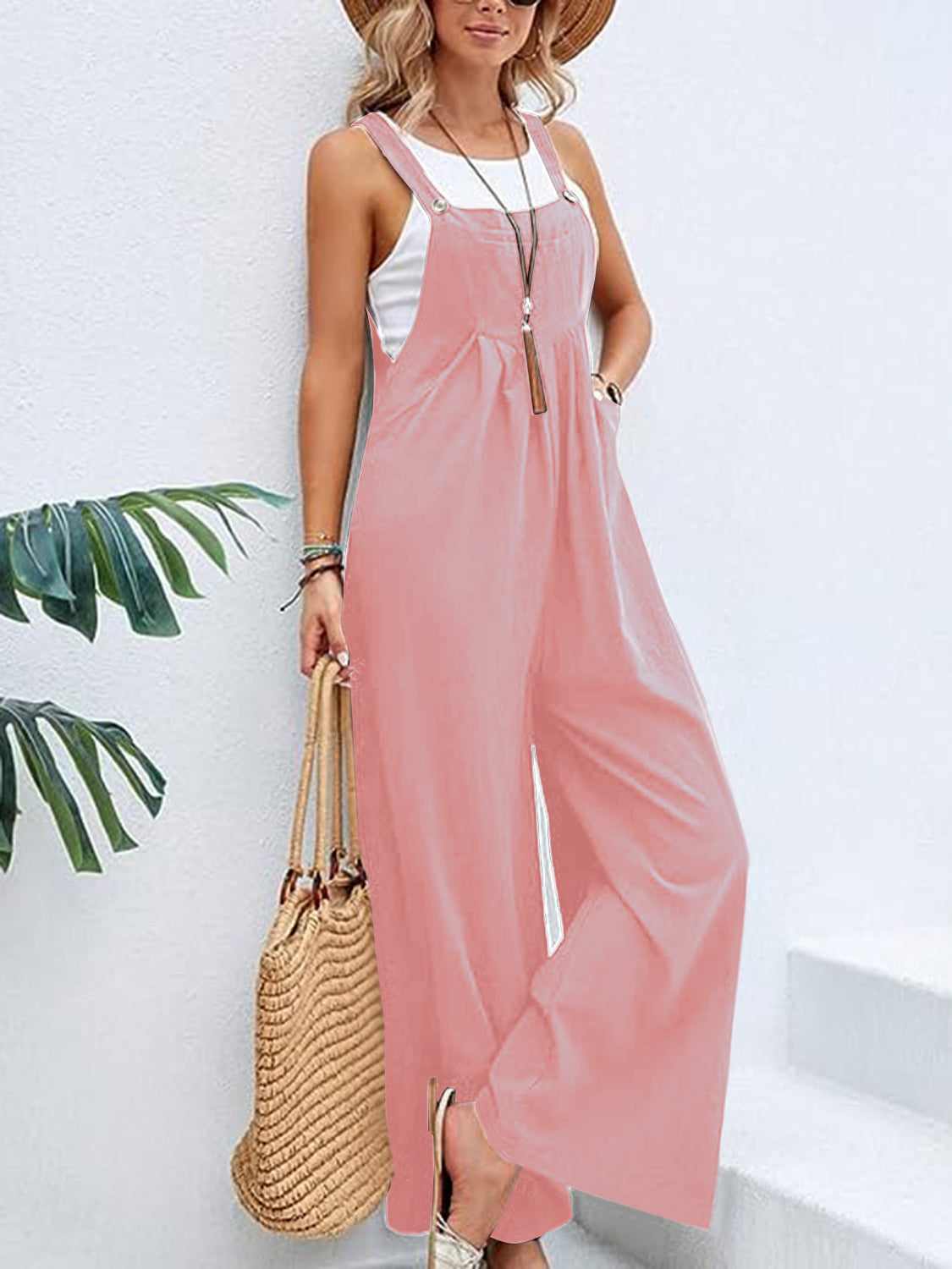 Autumn Leaves Wide Leg Overalls