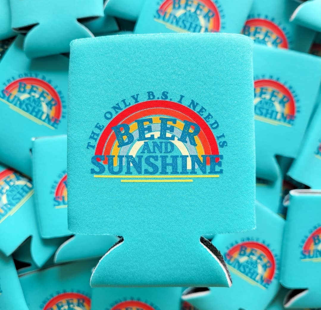Beer And Sunshine Graphic Coolie