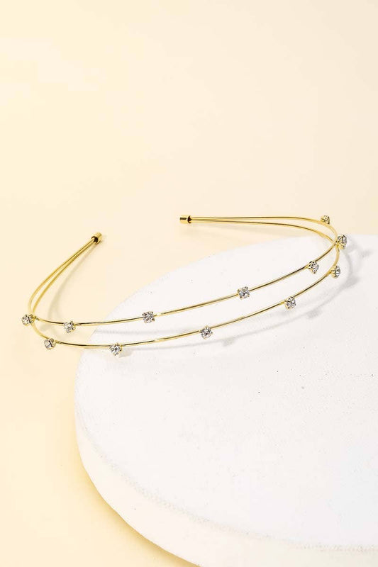 Double Trouble Rhinestone Headband