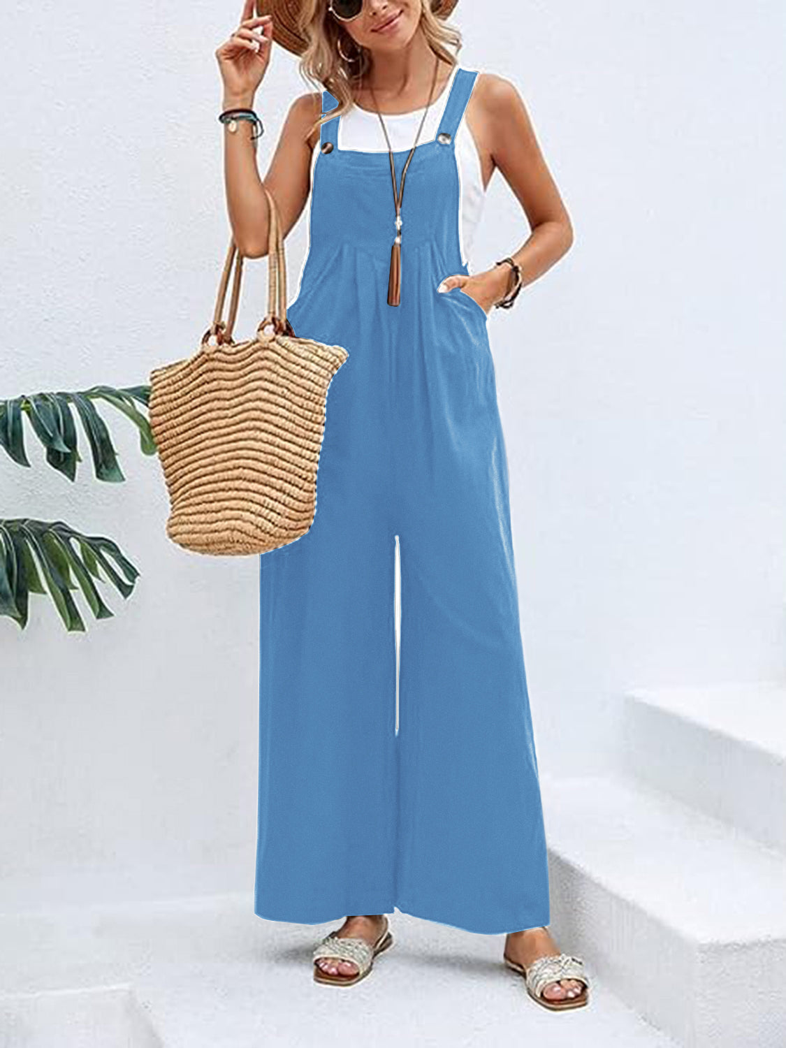 Autumn Leaves Wide Leg Overalls