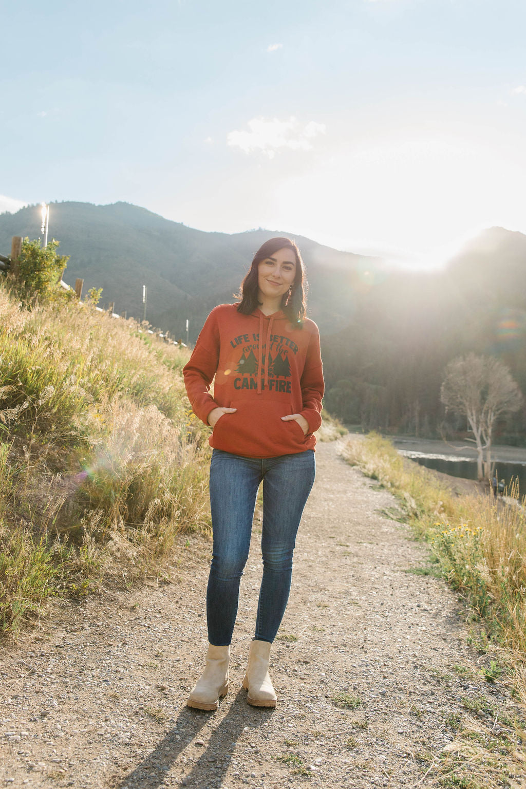 Campfire Hoodie - Red Rust