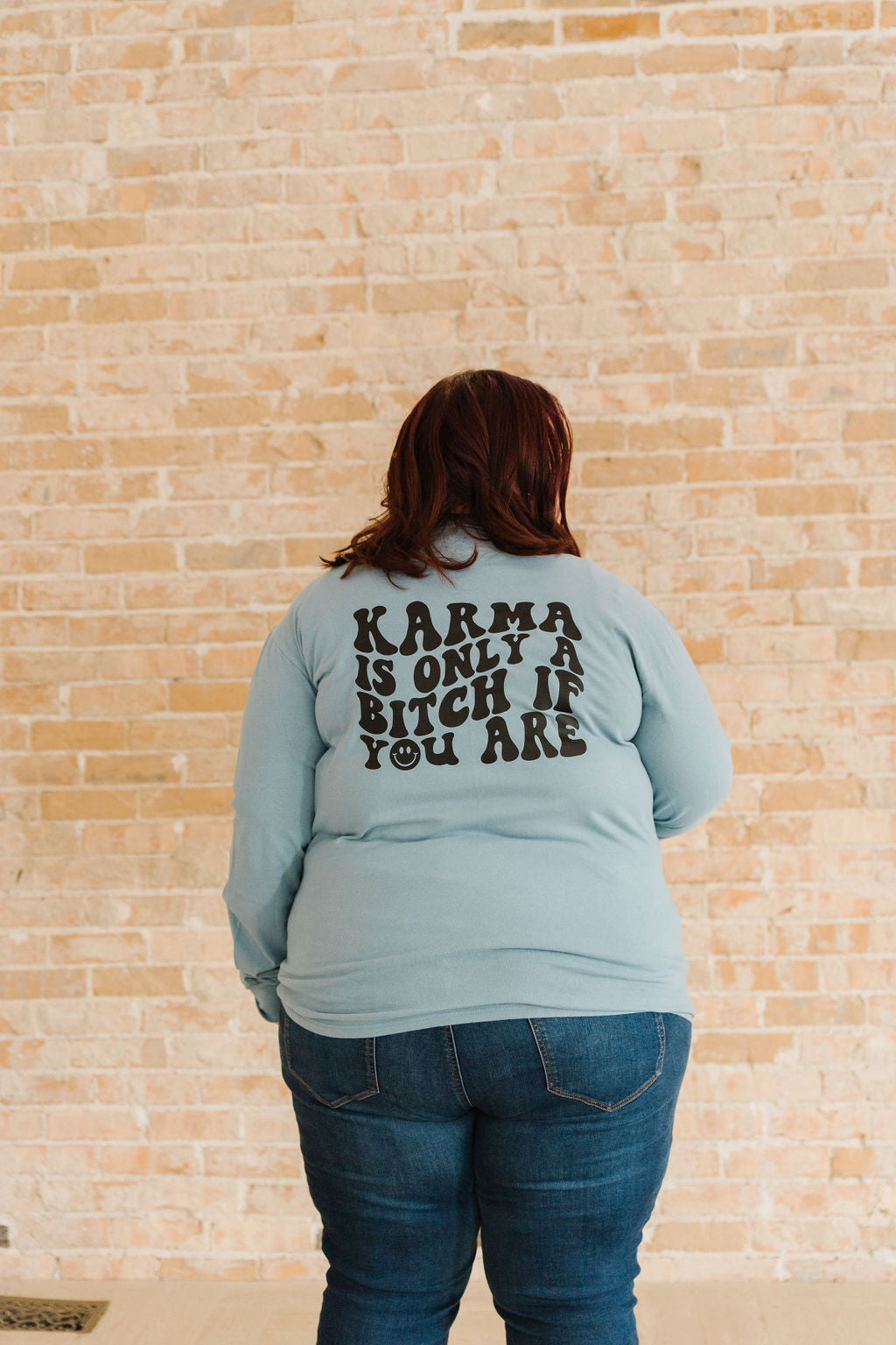 Karma Graphic Long Sleeve - Blue