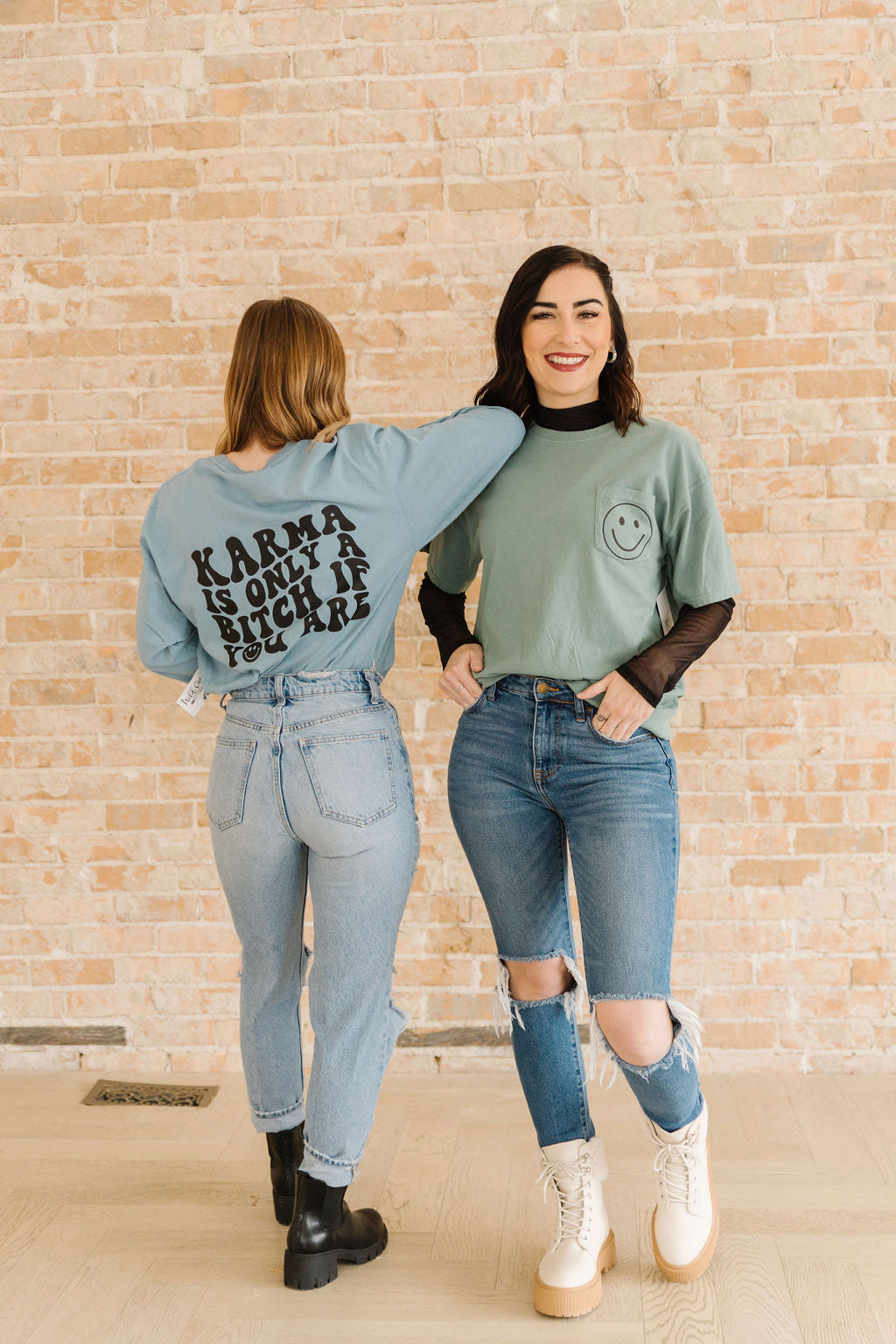 Karma Graphic Long Sleeve - Blue