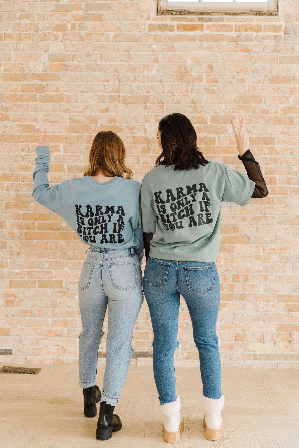 Karma Graphic Long Sleeve - Blue