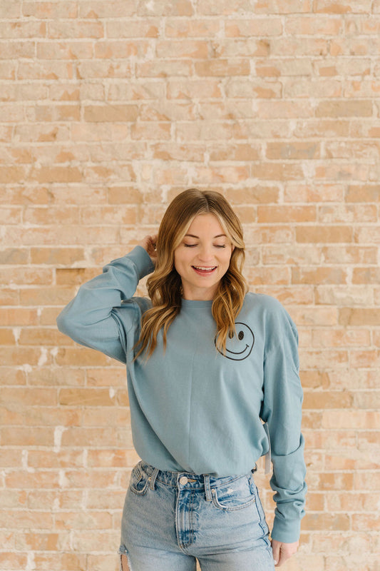 Karma Graphic Long Sleeve - Blue