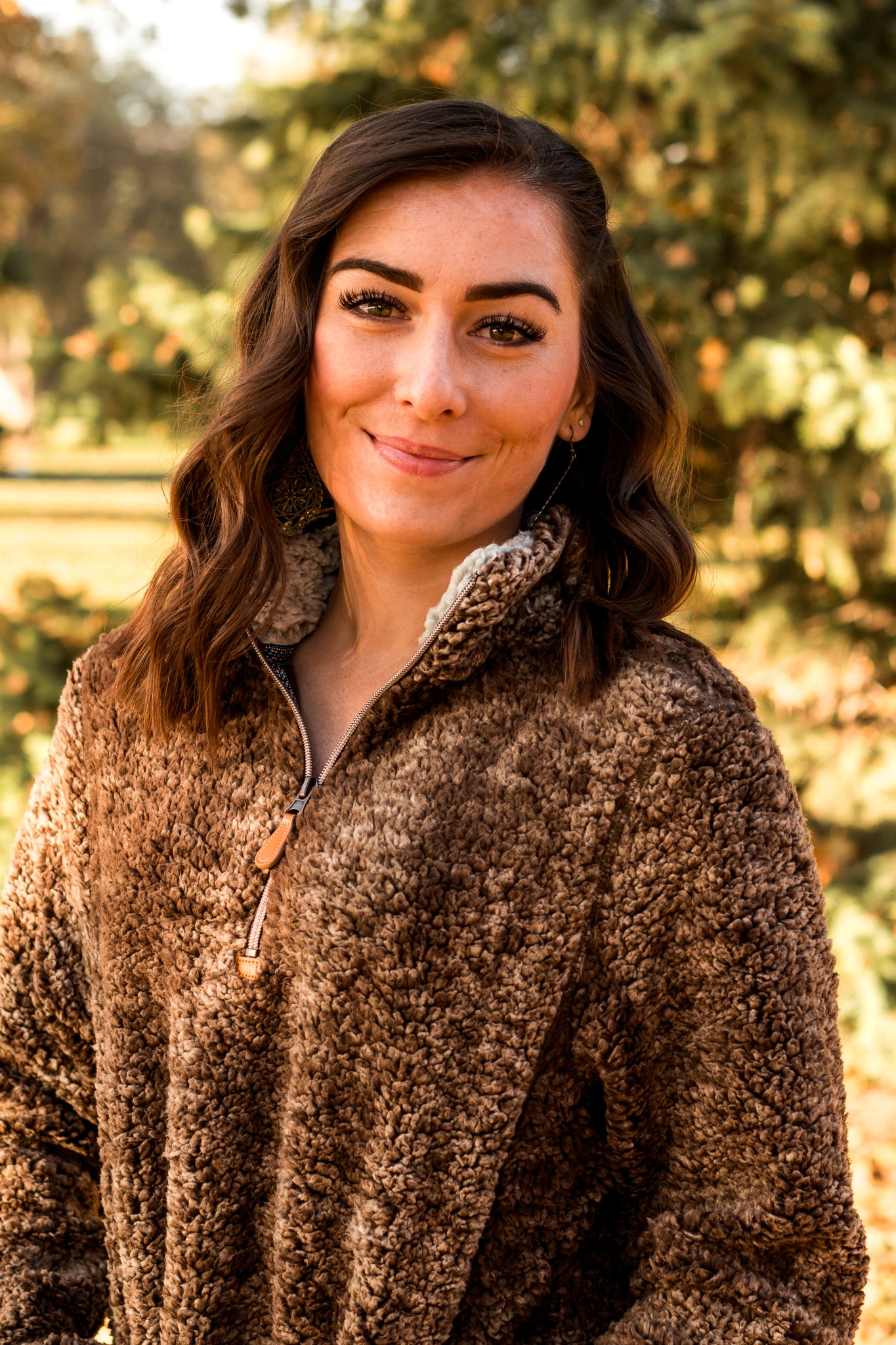 It's So Fluffy! Sherpa Pullover- Brown