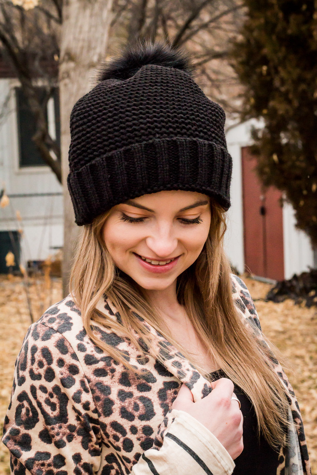 Pom Fleece Beanie