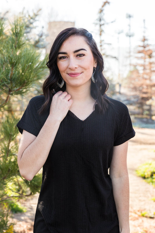 Vivacious Versatile V-Neck - Black