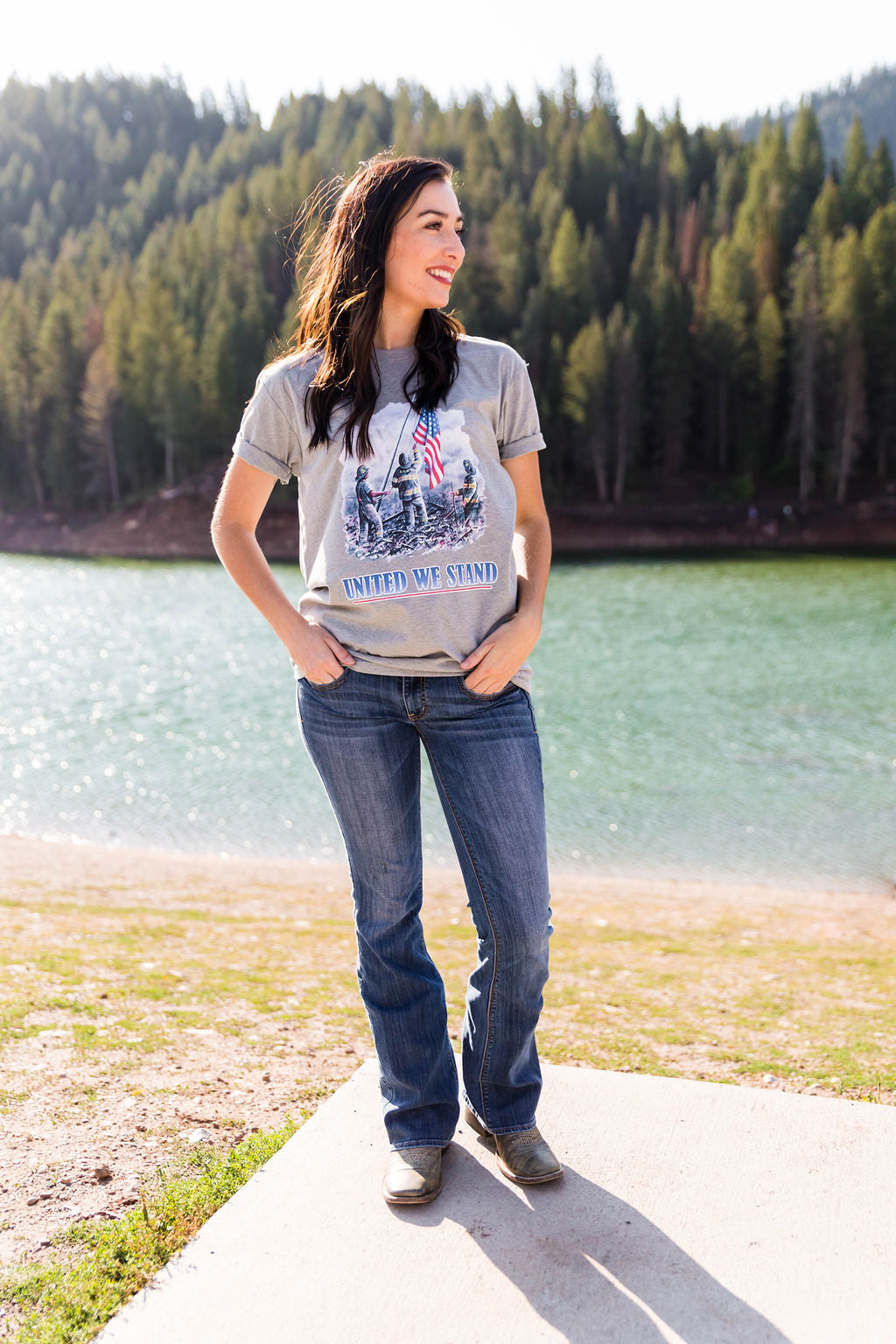 United We Stand Gray Graphic Tee