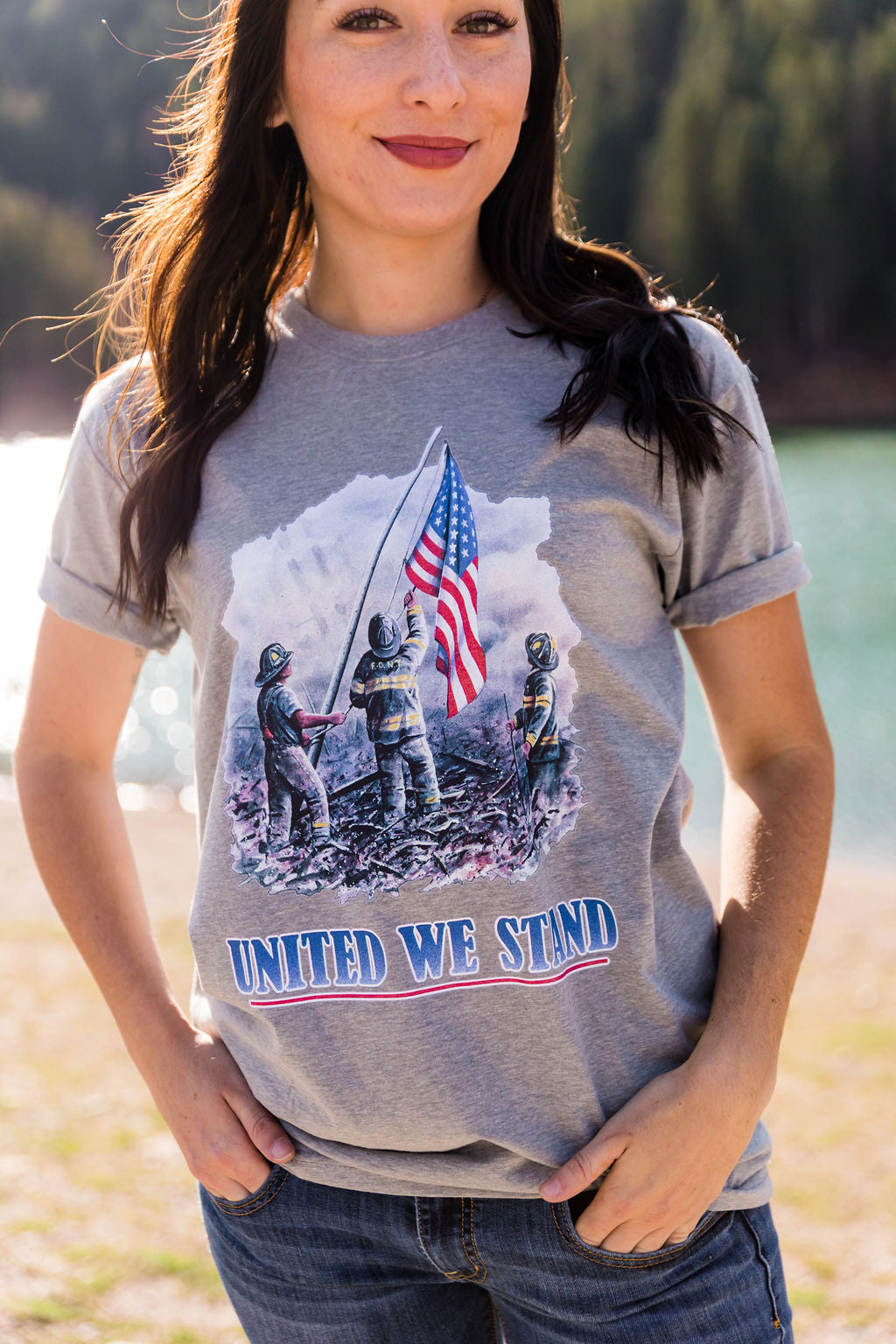 United We Stand Gray Graphic Tee