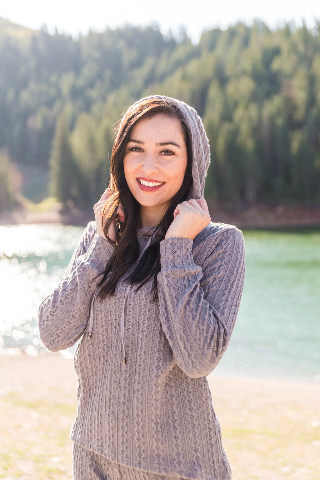 Let's Get Cozy Lounge Hoodie - Grey