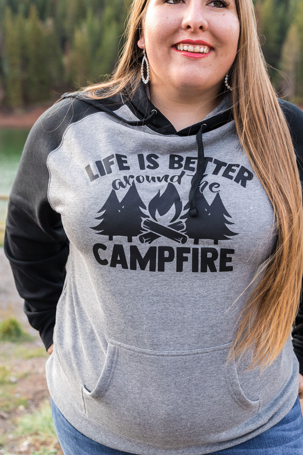 Campfire Hoodie - Black/Gray