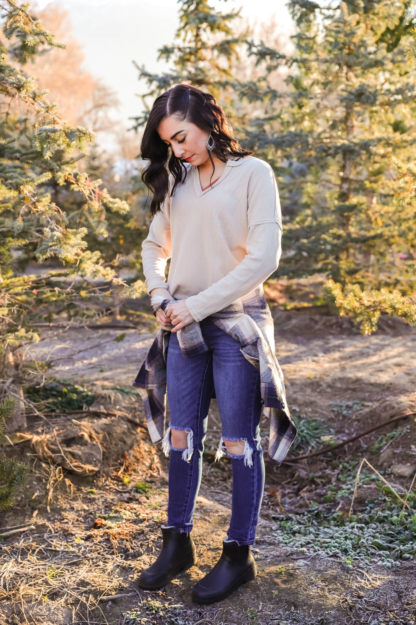 Suede Soft Vneck