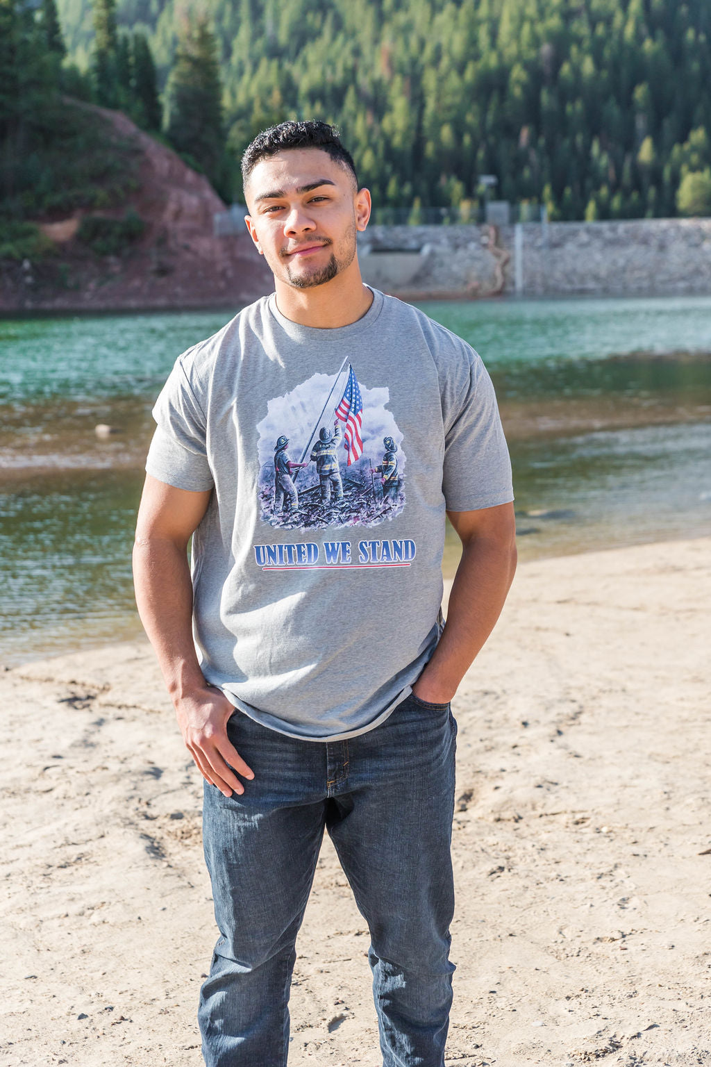 United We Stand Gray Graphic Tee
