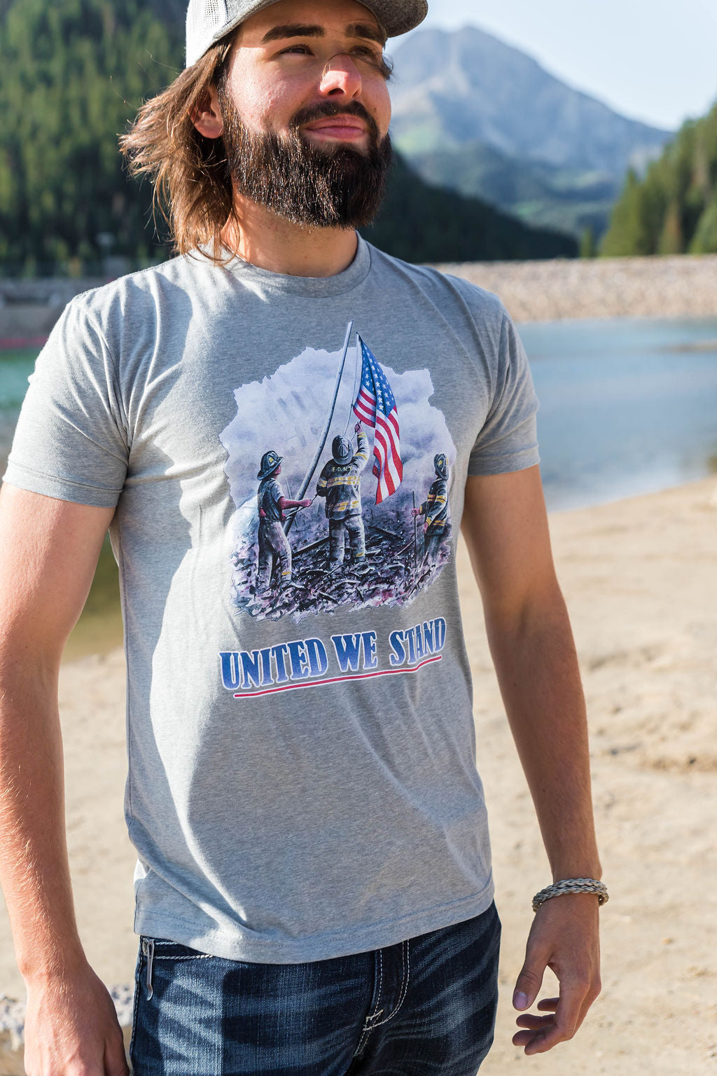 United We Stand Gray Graphic Tee