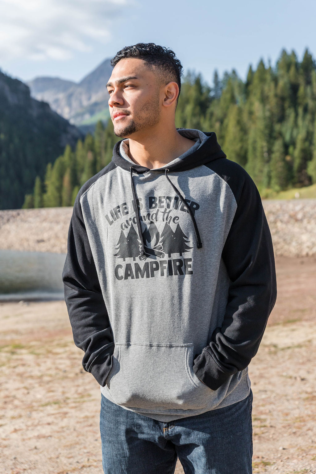 Campfire Hoodie - Black/Gray