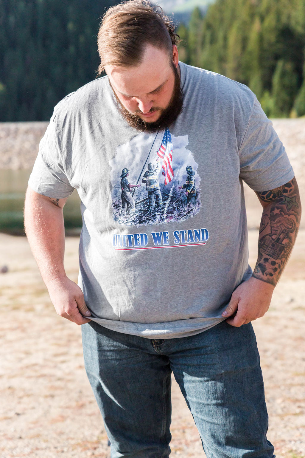 United We Stand Gray Graphic Tee