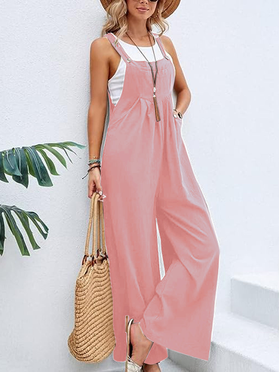 Autumn Leaves Wide Leg Overalls