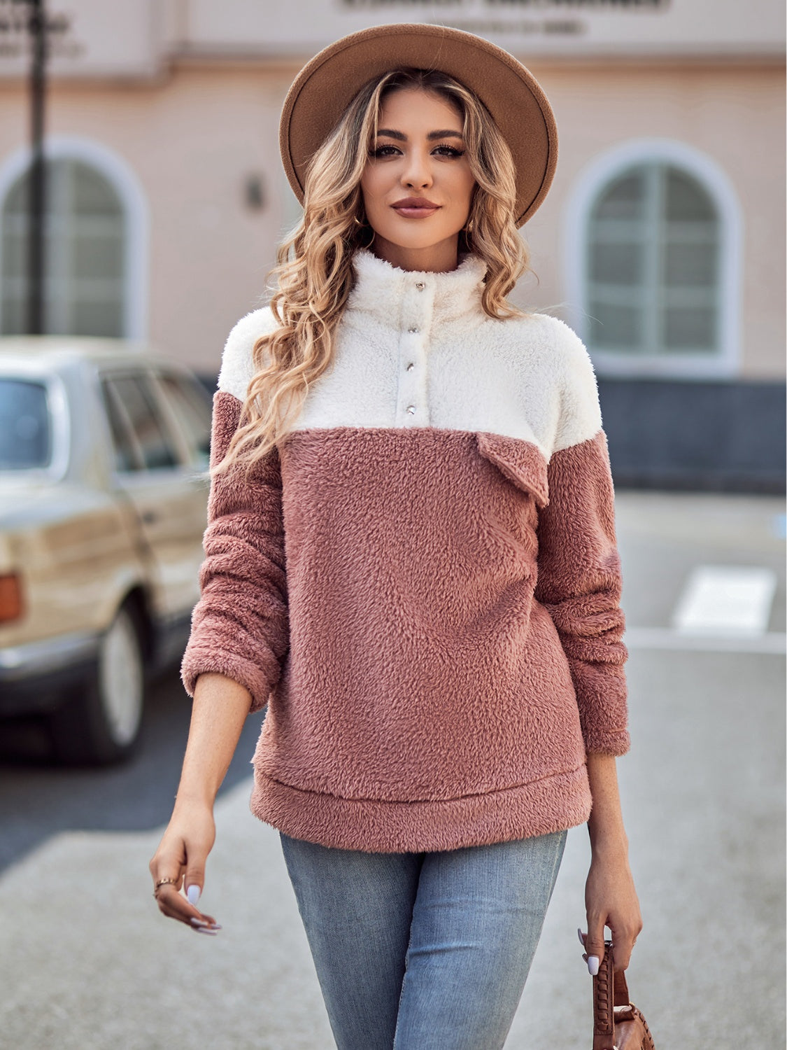 Teddy Two-Tone Sweatshirt