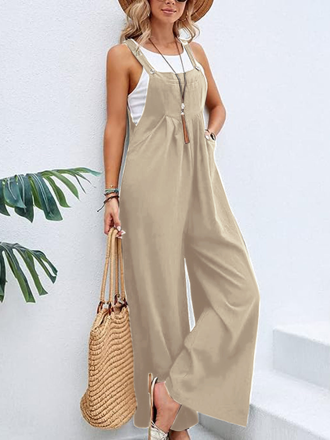 Autumn Leaves Wide Leg Overalls
