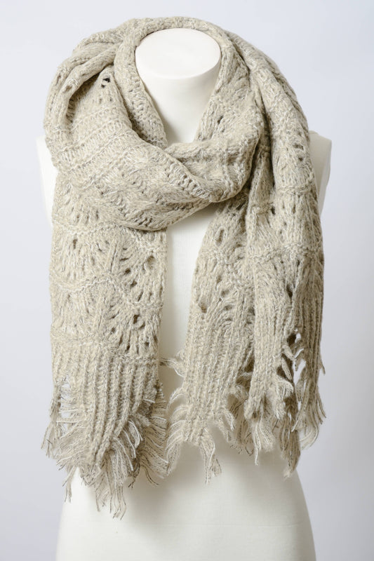 Knit Scallop Lace Scarf