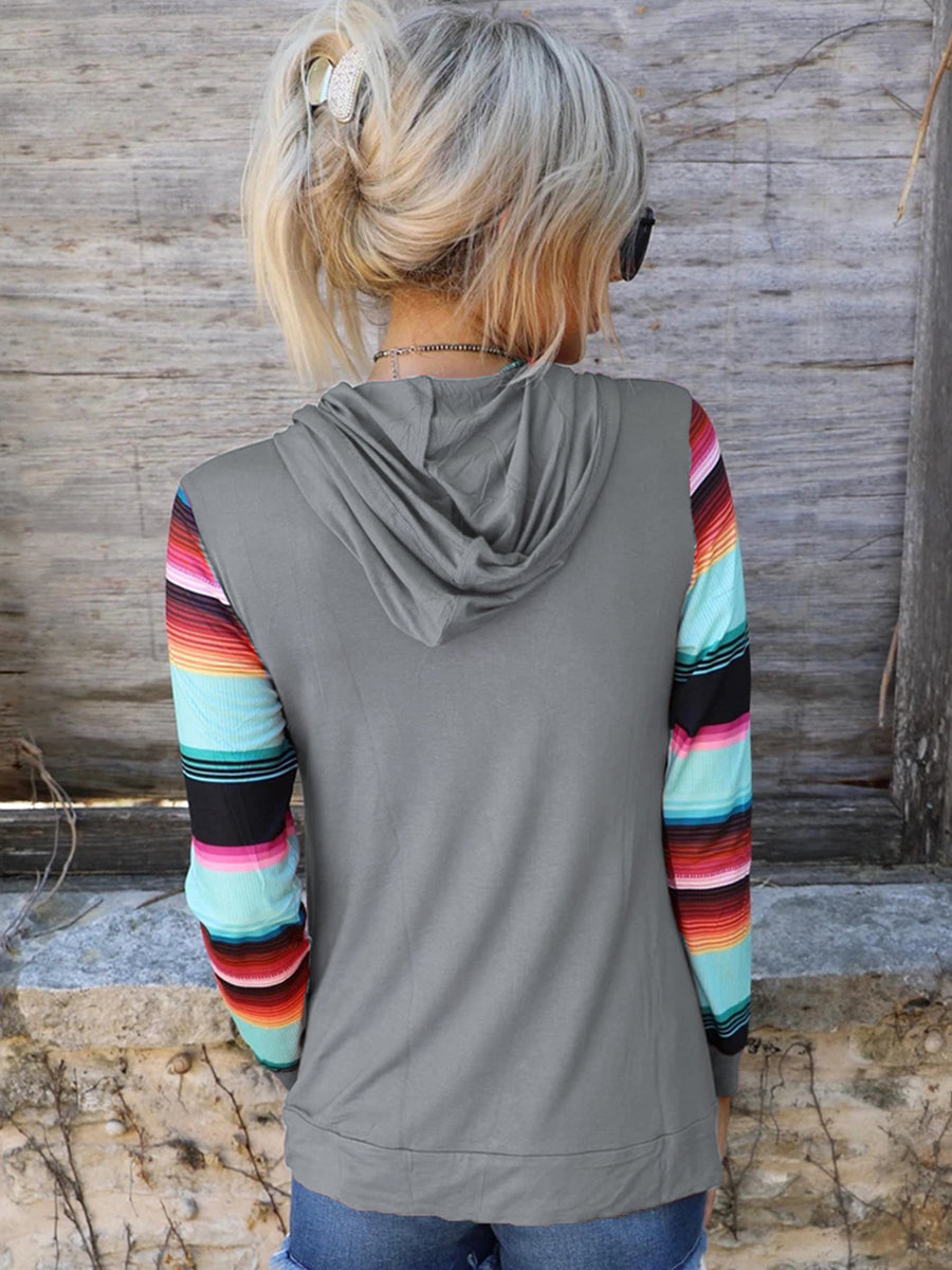 Western Wonder Striped Hoodie